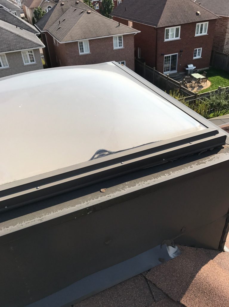 Skylight repair to residential roof Ajax