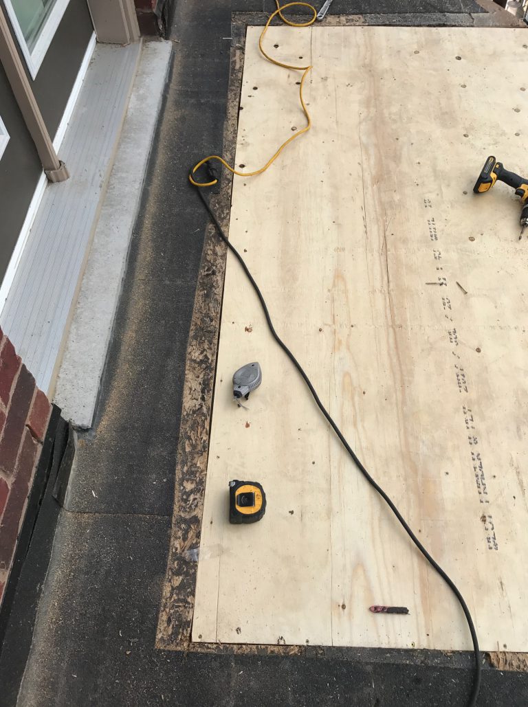 Plywood decking flat roof repair Whitby