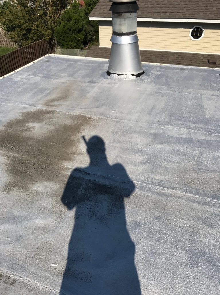 Single ply modified membrane Ajax flat roof