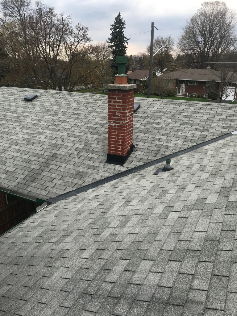 Roof repair at low slope pitch on roof in Scarborough
