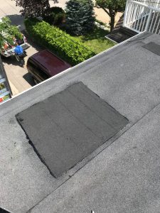 Torch applied membrane flat roof repairs in Scarborough